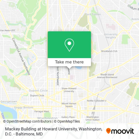 Mackey Building at Howard University map