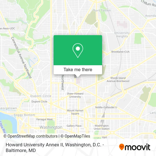 Howard University Annex II map