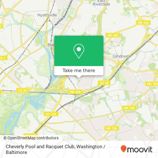 Mapa de Cheverly Pool and Racquet Club