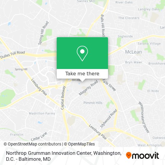 Mapa de Northrop Grumman Innovation Center