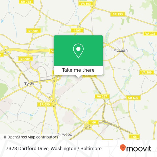 7328 Dartford Drive map