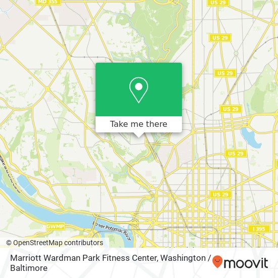 Marriott Wardman Park Fitness Center map