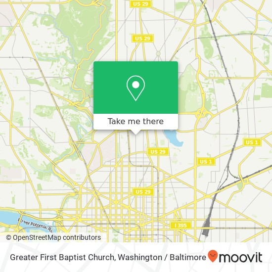 Greater First Baptist Church map
