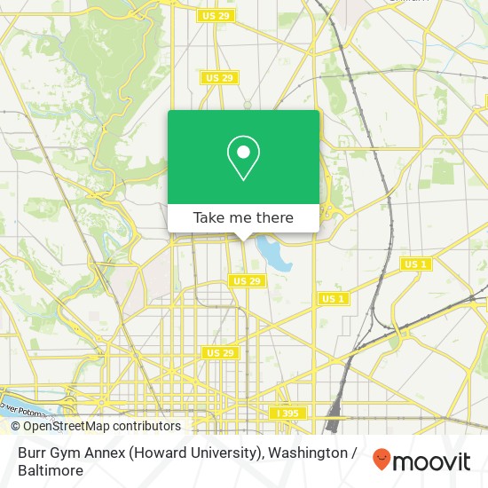 Burr Gym Annex (Howard University) map