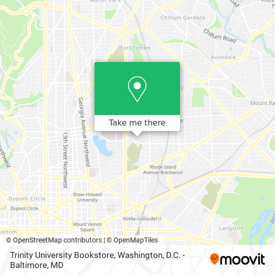 Mapa de Trinity University Bookstore