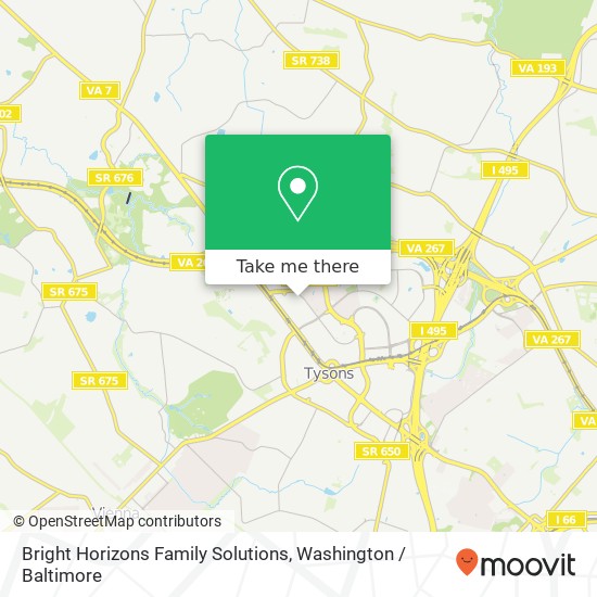 Mapa de Bright Horizons Family Solutions