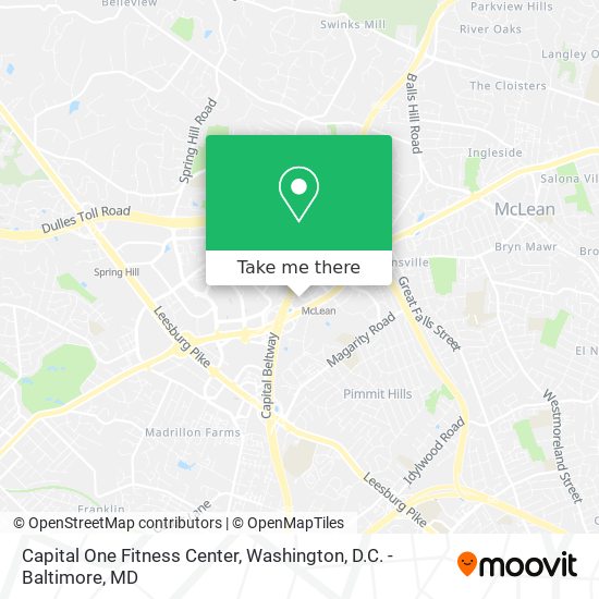 Capital One Fitness Center map