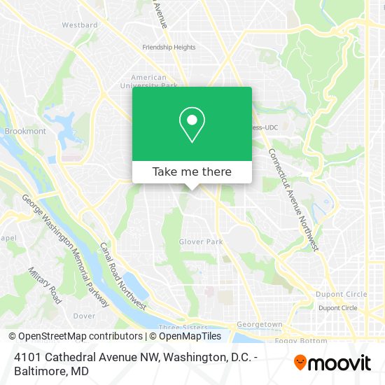 Mapa de 4101 Cathedral Avenue NW