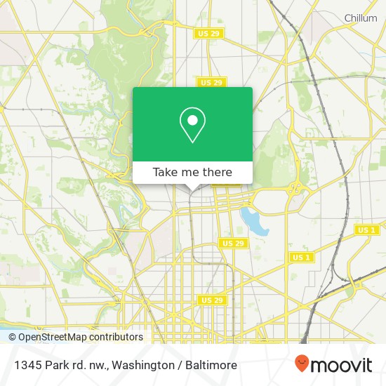 1345 Park rd. nw. map
