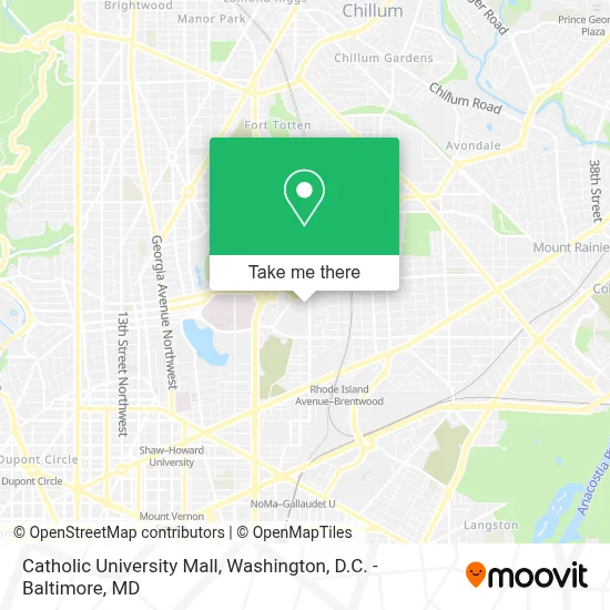 Catholic University Mall map