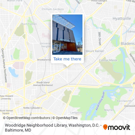 Woodridge Neighborhood Library map