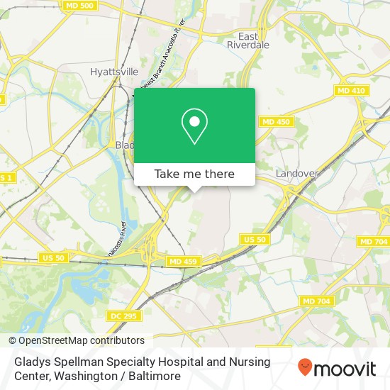 Mapa de Gladys Spellman Specialty Hospital and Nursing Center