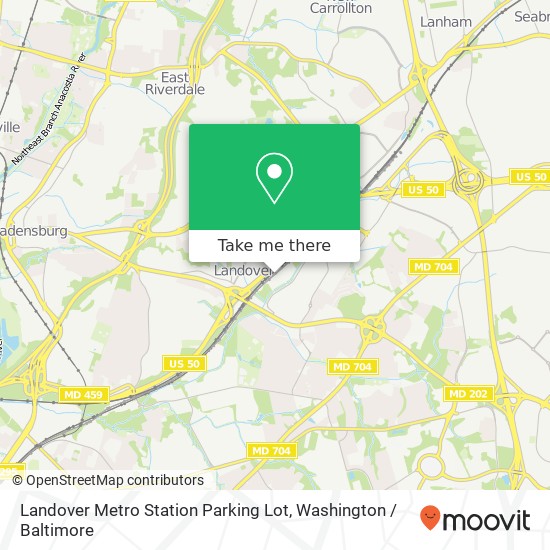 Mapa de Landover Metro Station Parking Lot