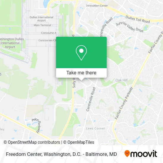 Freedom Center map