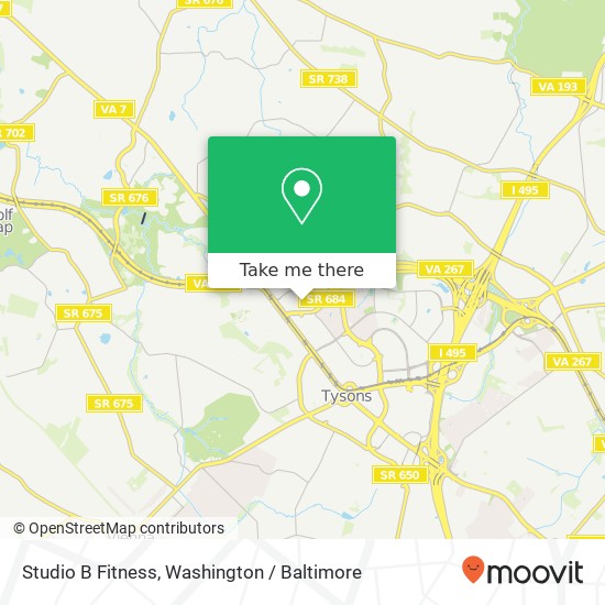 Studio B Fitness map