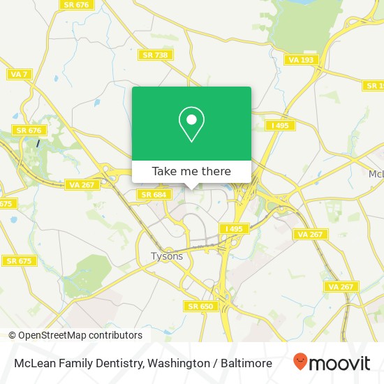 McLean Family Dentistry map