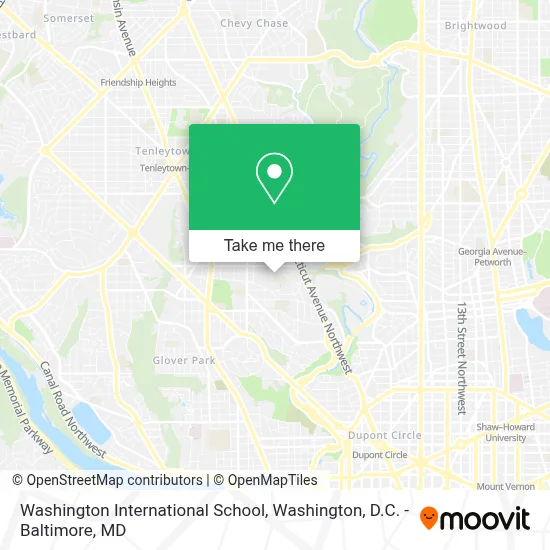 How to Get to Washington International School by Metro or Bus?
