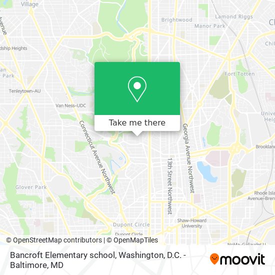 Bancroft Elementary school map