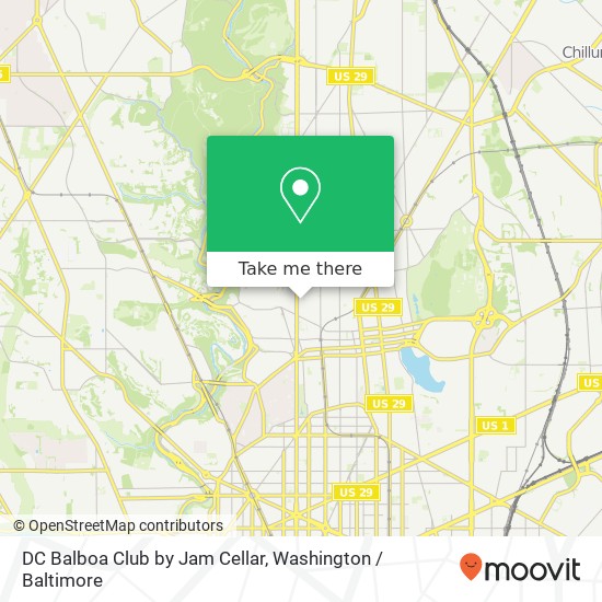 Mapa de DC Balboa Club by Jam Cellar