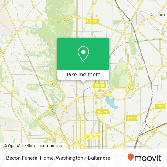 Bacon Funeral Home map