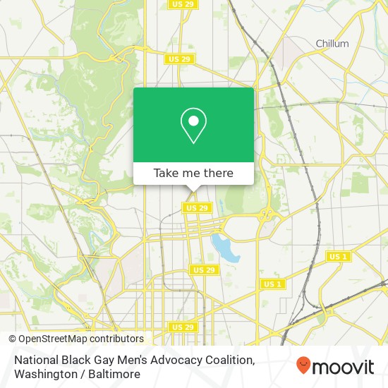 National Black Gay Men's Advocacy Coalition map