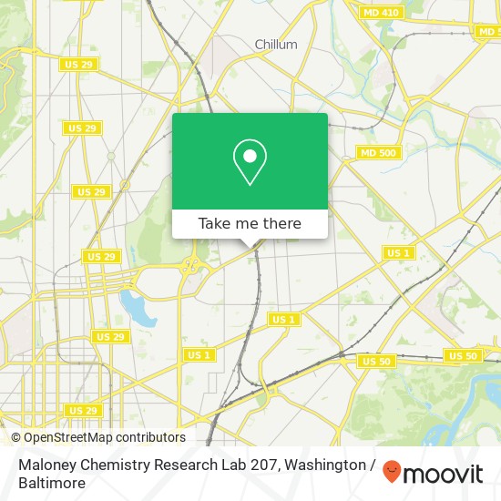 Maloney Chemistry Research Lab 207 map