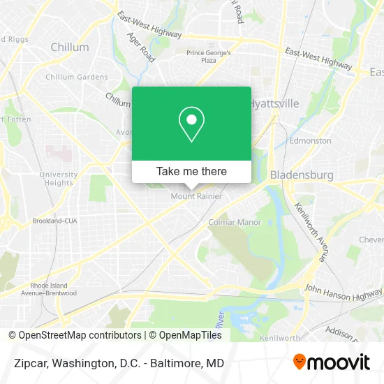 Zipcar map
