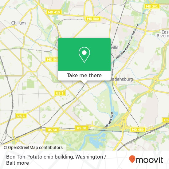 Mapa de Bon Ton Potato chip building