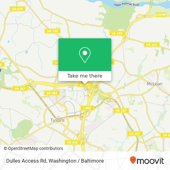 Dulles Access Rd map