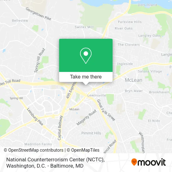 Mapa de National Counterterrorism Center (NCTC)