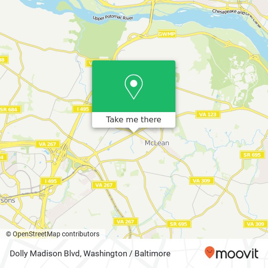 Mapa de Dolly Madison Blvd