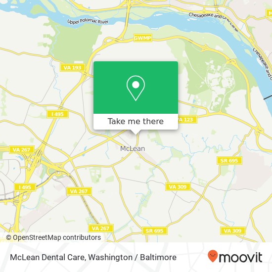 McLean Dental Care map