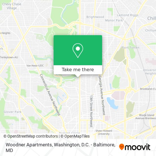 Woodner Apartments map