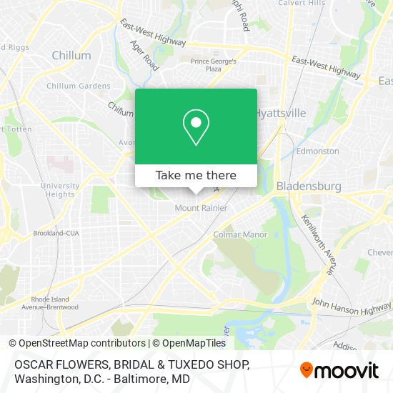 Mapa de OSCAR FLOWERS, BRIDAL & TUXEDO SHOP