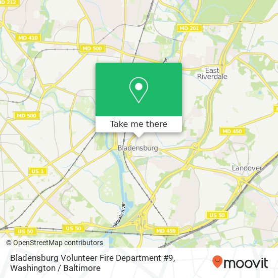 Bladensburg Volunteer Fire Department #9 map