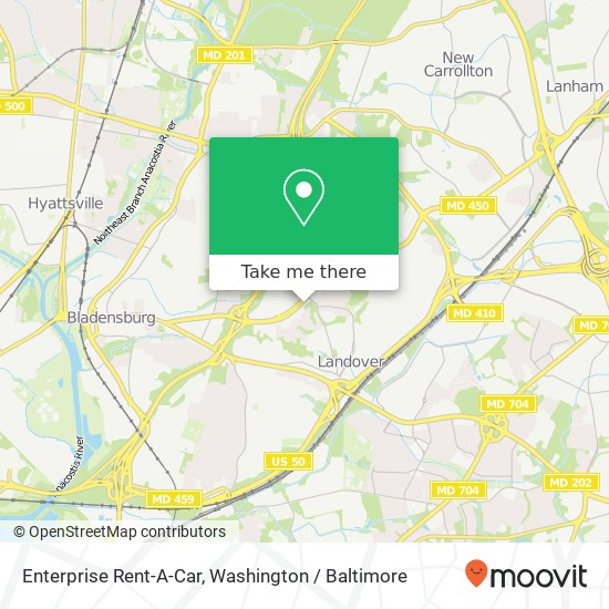 Enterprise Rent-A-Car map