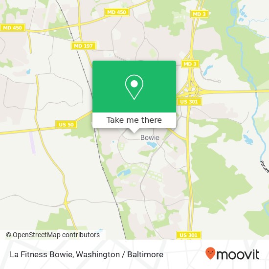 Mapa de La Fitness Bowie