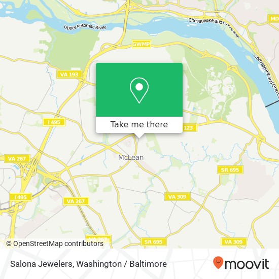 Salona Jewelers map