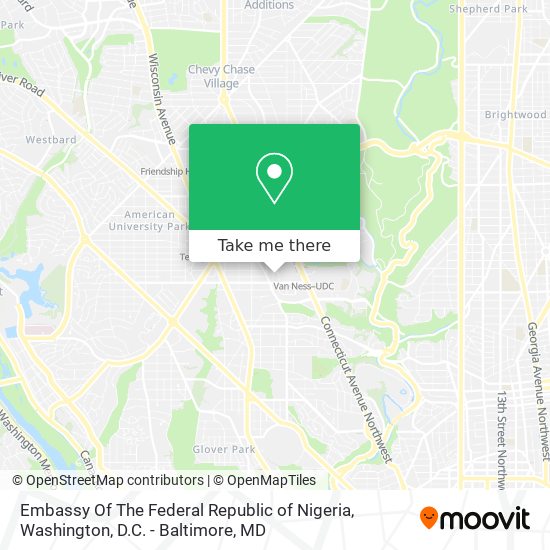 Embassy Of The Federal Republic of Nigeria map