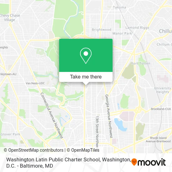 Washington Latin Public Charter School map