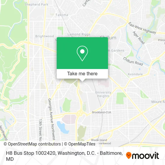 H8 Bus Stop 1002420 map