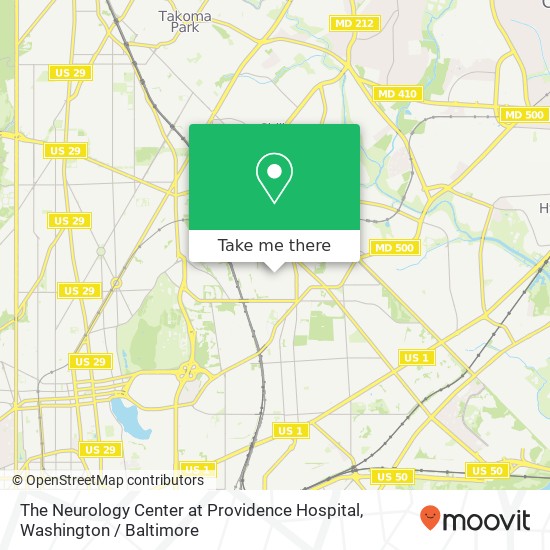 The Neurology Center at Providence Hospital map