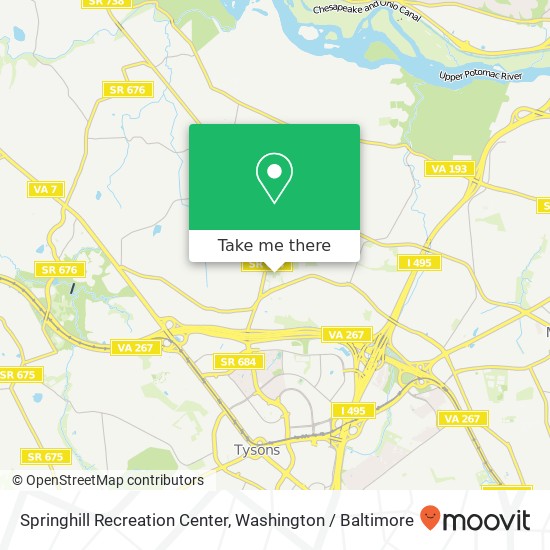 Mapa de Springhill Recreation Center