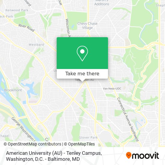 American University (AU) - Tenley Campus map