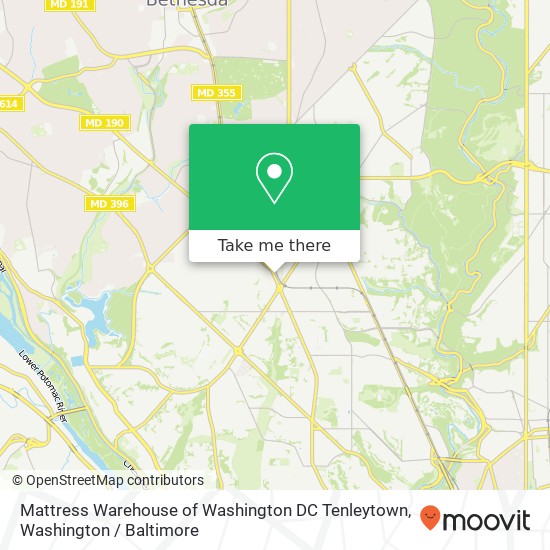 Mattress Warehouse of Washington DC Tenleytown map