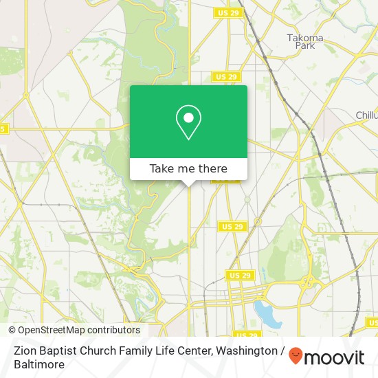 Mapa de Zion Baptist Church Family Life Center