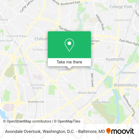 Avondale Overlook map