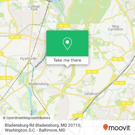 Mapa de Bladensburg Rd Bladensburg, MD 20710
