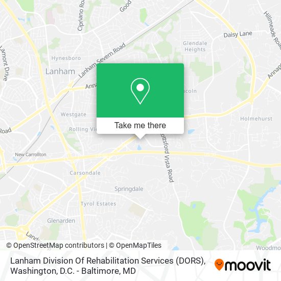 Lanham Division Of Rehabilitation Services (DORS) map