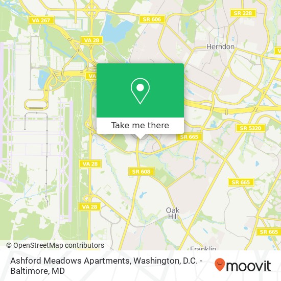 Mapa de Ashford Meadows Apartments